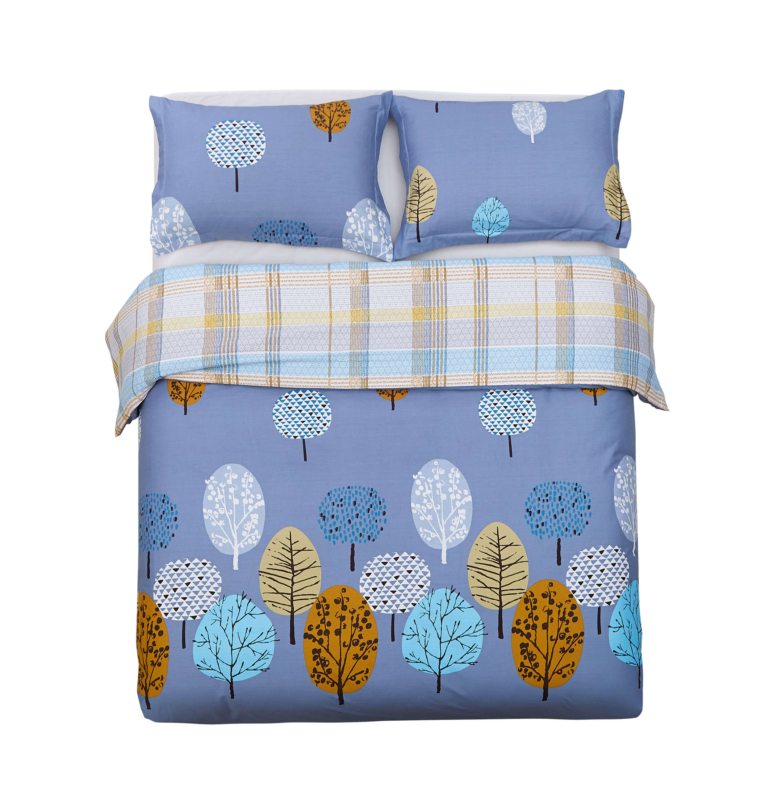 Duvet Cover Sets 3 PC 250TC 100% Cotton Forest Pattern Print Soft Lightweight, Full/Queen