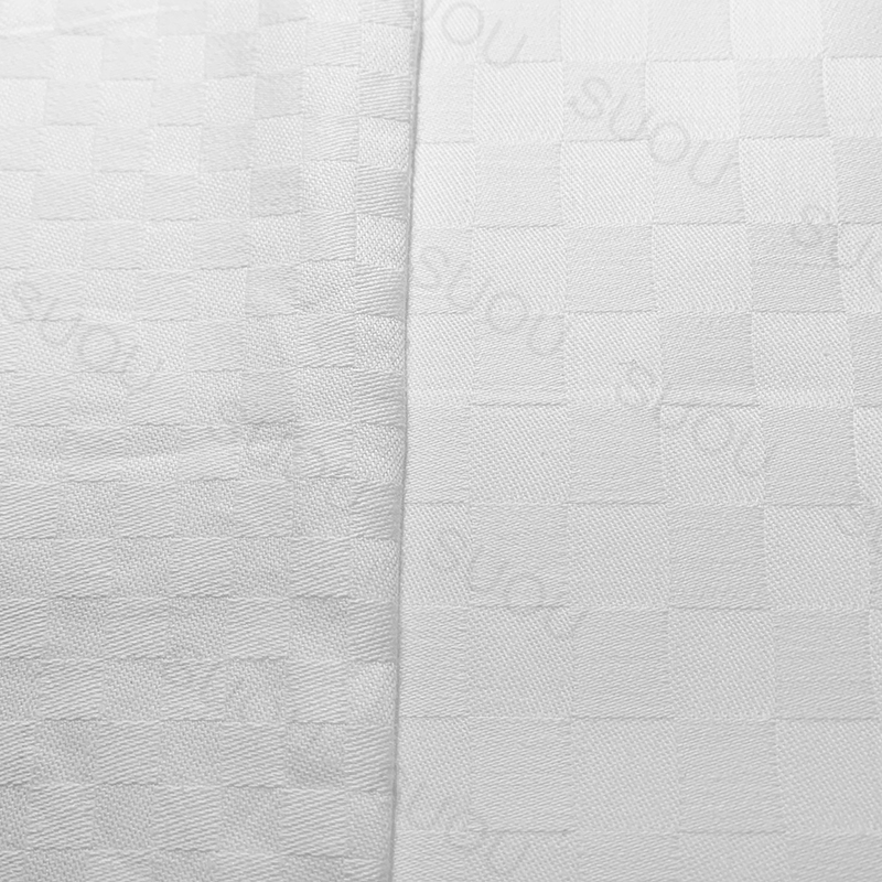 100% COTTON WHITE JACQUARD FABRIC 40X40 140X100/110